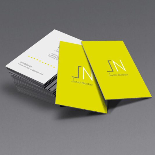 tarjetas color con laminado mate